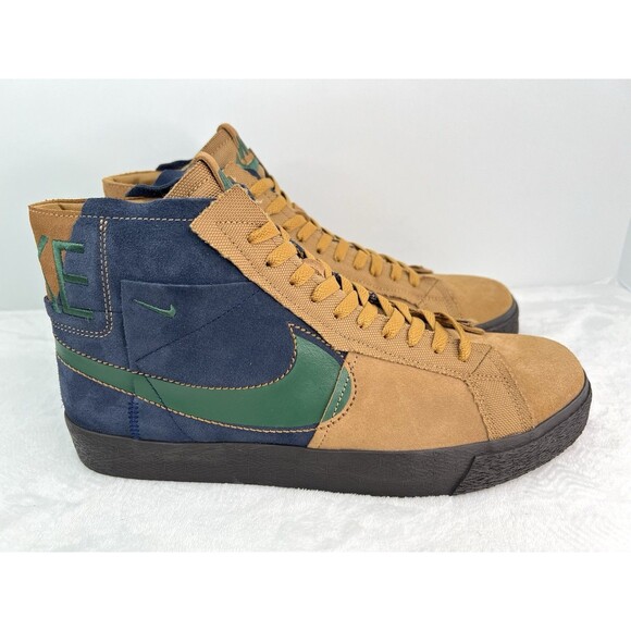 Nike SB Zoom Blazer Mid Premium Patchwork Sneaker Brown Obsidian Mens 10 New main image 6